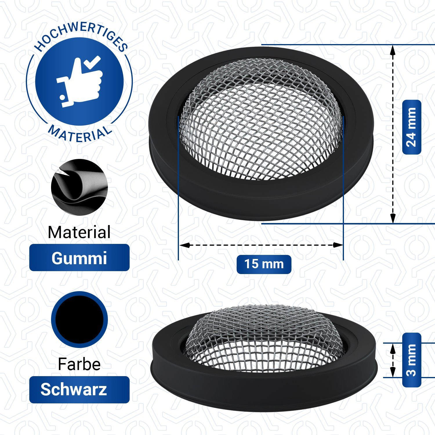 VIOKS Dichtungsring Dichtung Siebdichtung 15x26mmØ