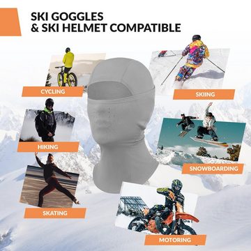 Qunature Sturmhaube Balaclava Winter Skimaske Winddichte Atmungsaktive Gesichtsmaske (M/L für Outdoor-Sports Skifahren, Radfahren, Snowboarden, Motorradfahren Damen/Herren)