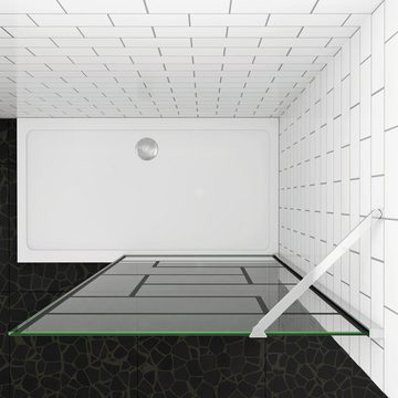 duschspa Duschwand 8mm Walk in Dusche Glastrennwand Duschwand Duschtrennung, Einscheibensicherheitsglas, Sicherheitsglas, (Set), Glas, Nano Glas