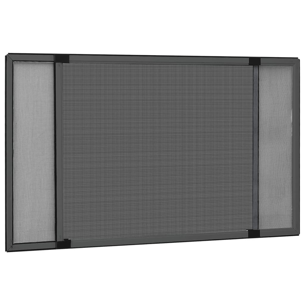 vidaXL Insektenschutz-Vorhang Ausziehbarer Insektenschutz für Fenster Anthrazit (75-143)x50cm