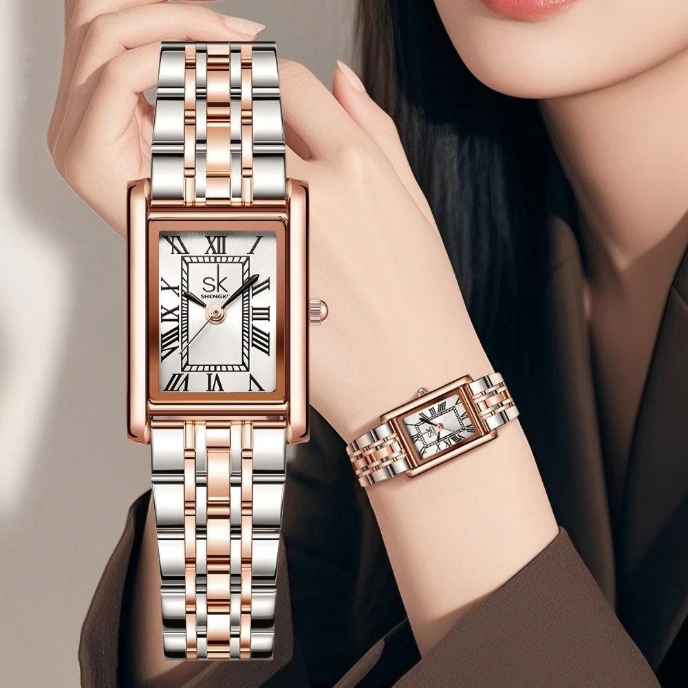 Toomoke Quarzuhr Armbanduhr,Edelstahl Damenuhr,Multifunktionsuhr Damenuhr, günstig online kaufen