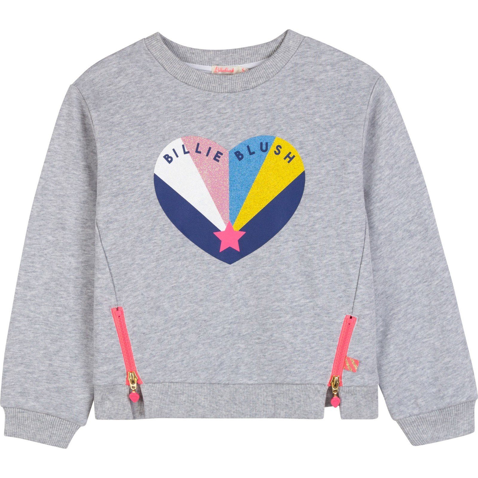 Billieblush Sweatshirt Billieblush Sweatshirt grau mit buntem Herz | Sweatshirts