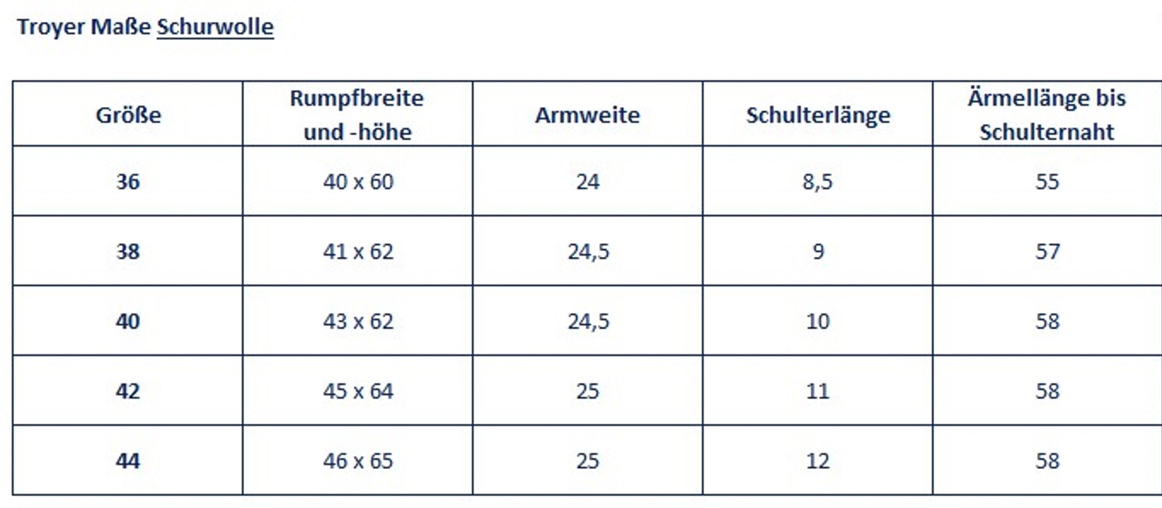 hammecenter Troyer Damentroyer aus reiner Schurwolle Unifarben
