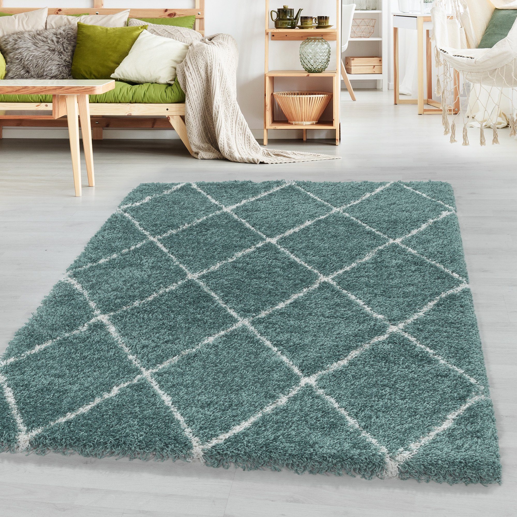 SIMPEX24 Teppich Geometrisch Design, Läufer, Höhe: günstig online kaufen