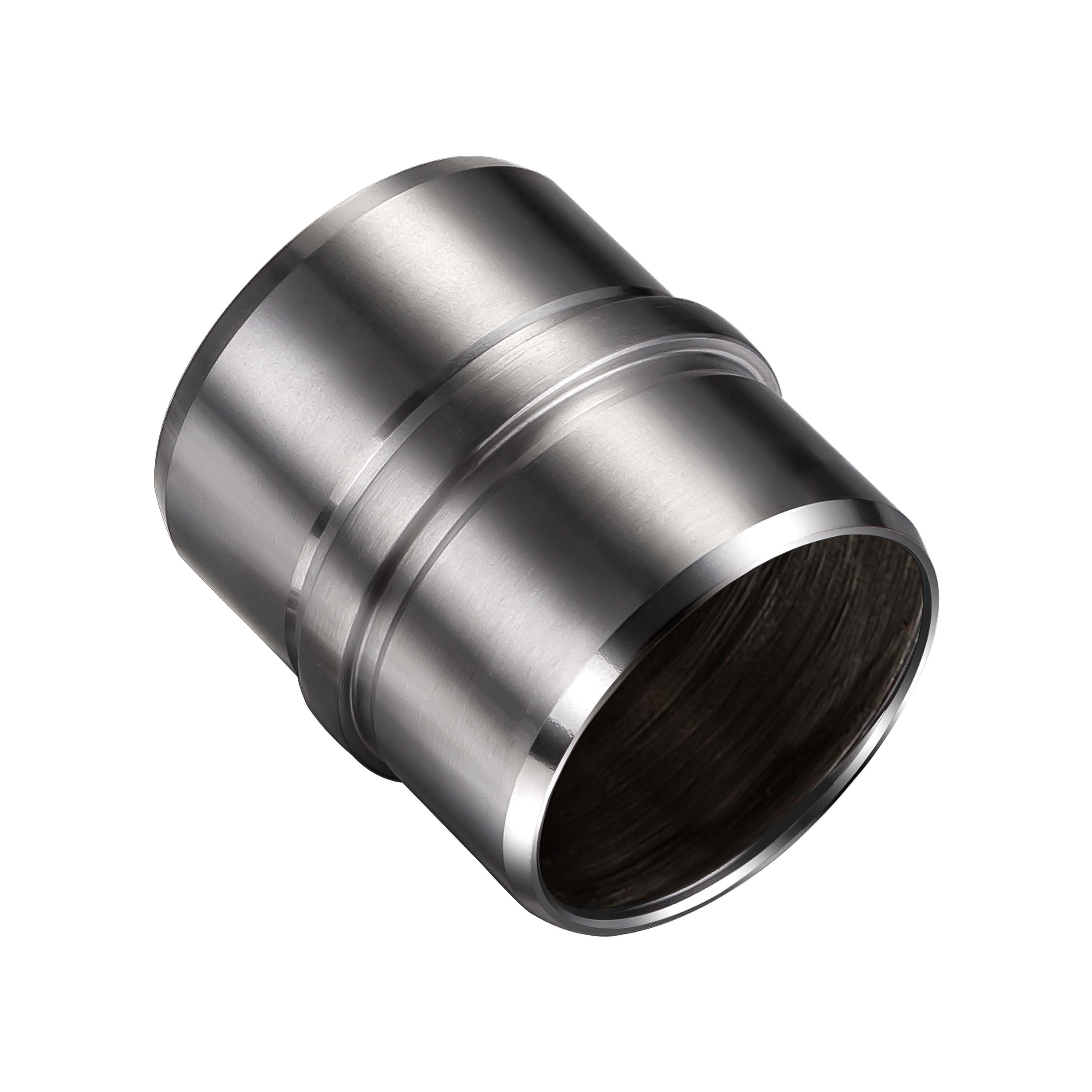 AICA Handlauf AICA Verbinder Edelstahl Ø42,2mm Rohrverbinder Treppenhandlauf, (Packung), 304 Edelstahl, Farbe: Silber/Schwarz, verbindungsstück handlauf