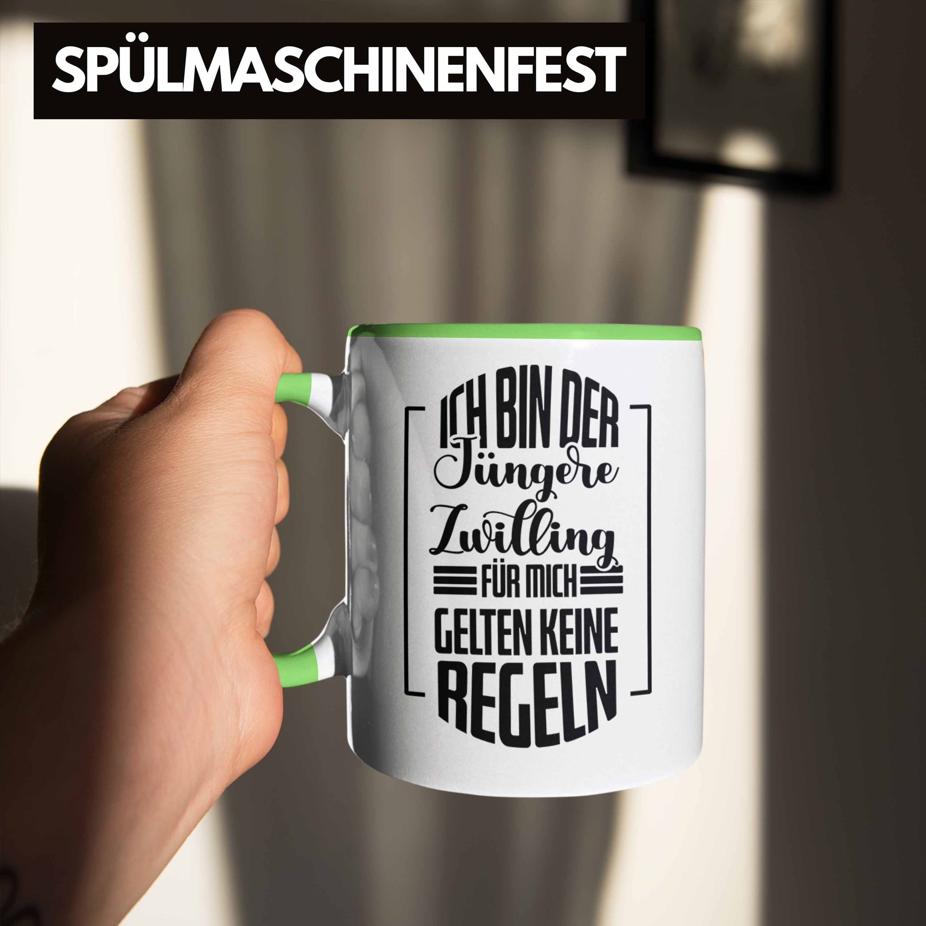 Grün Geschenk Lustiges Tasse Trendation den Lustige jüngeren Zwilling W für Geburtstag Tasse