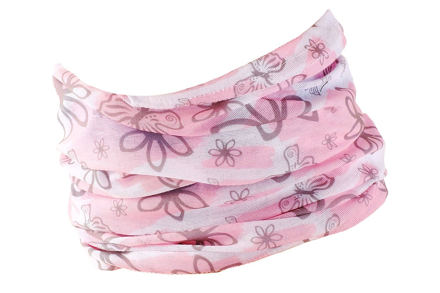 Saumkanten Halstuch Hilltop Bandana Schlauchschal Flowers Herren, mit vernähten Multifunktionstuch Damen,