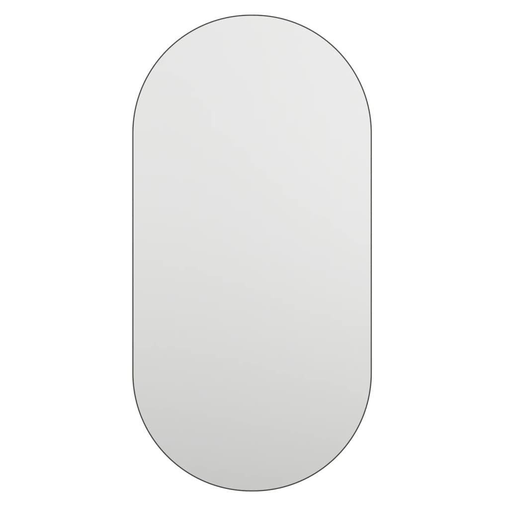 LED-Leuchten Silber Spiegel vidaXL (1-St) Oval 40x20 cm Spiegel Glas mit