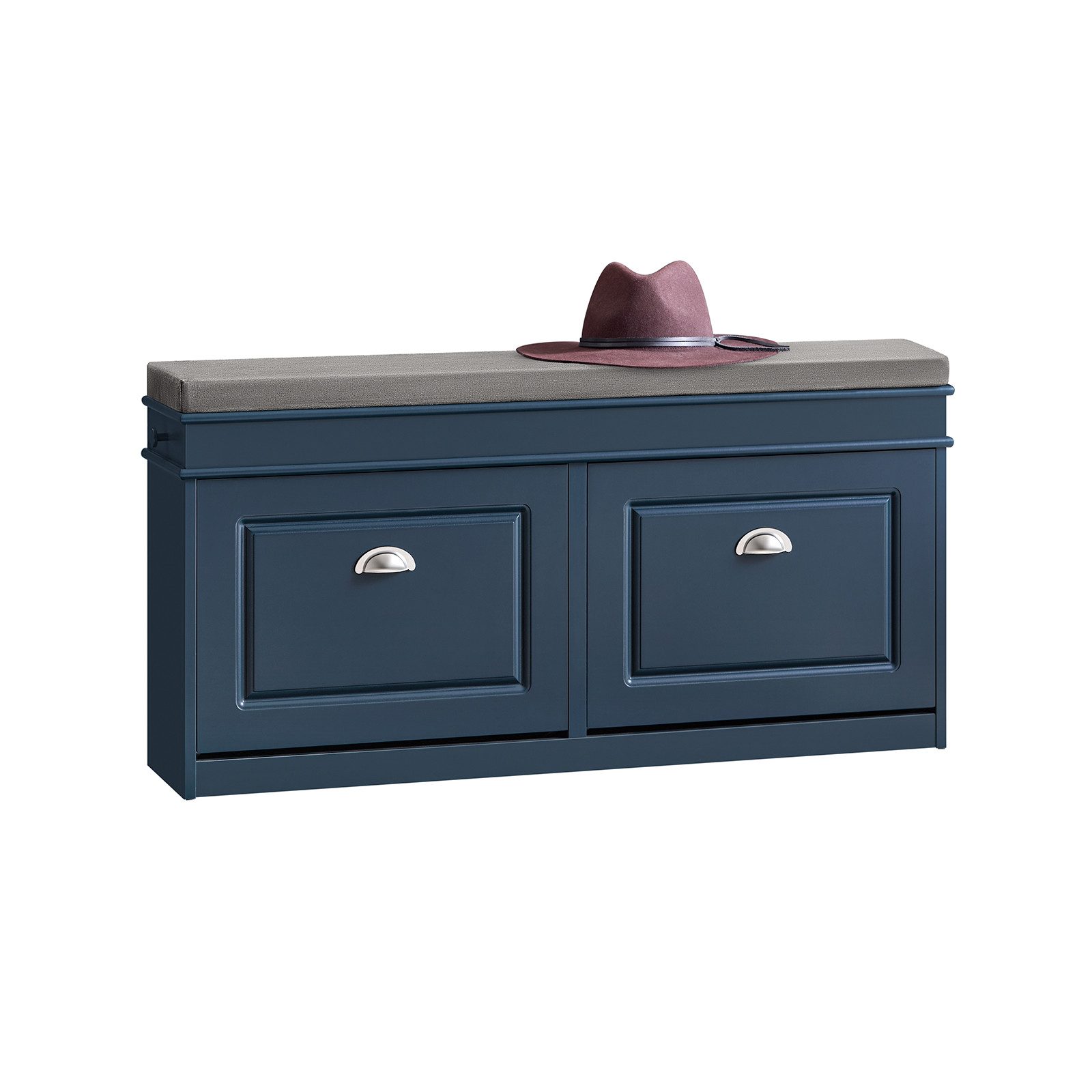 SoBuy Schuhbank FSR64, Schuhbank mit Sitzfläche, Schuhschrank schmal Schuhregal, Schuhkipper Sitzbank mit 2 Klappen, Schuhablage für Flur, kleine Räume