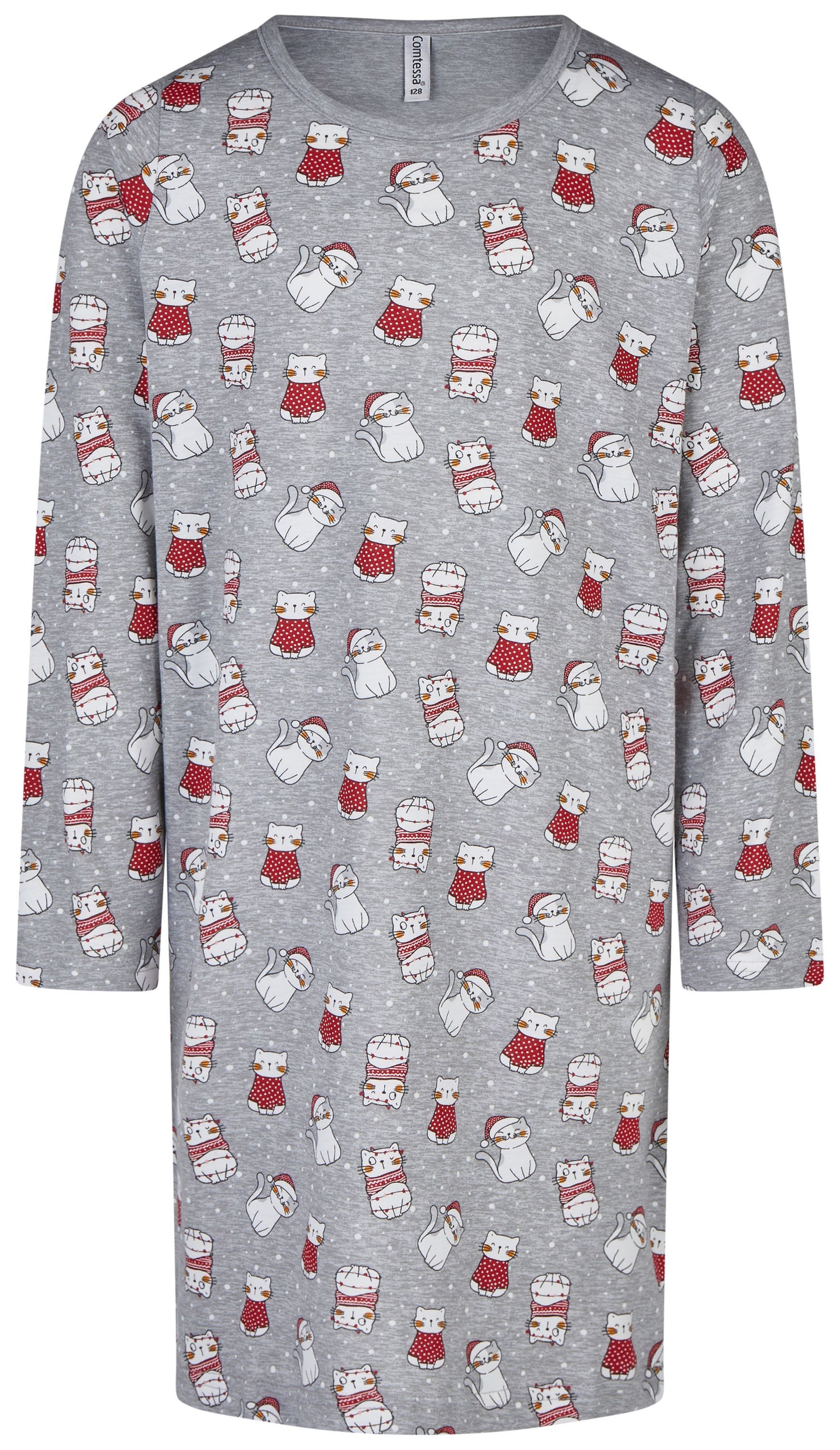 comtessa Nachthemd Iceberg Buddies (1-tlg., 1-teilig) Mädchen Sleepshirt lang Pyjama Langarm Baumwolle