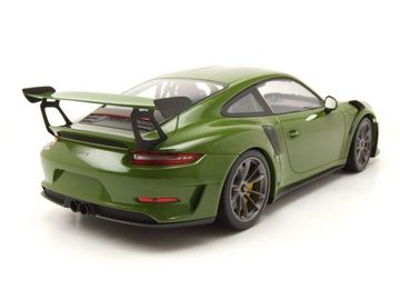 Minichamps Modellauto Porsche 911 GT3 RS (991.2) 2019 grün mit silbernen Felgen Modellauto, Maßstab 1:18