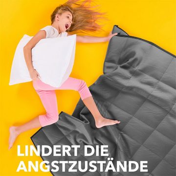 Kinderbettdecke, Schwere Gewichtsdecke, Björn&Schiller, 100x135cm 3kg für Kinder mit Aufbewahrungstasche