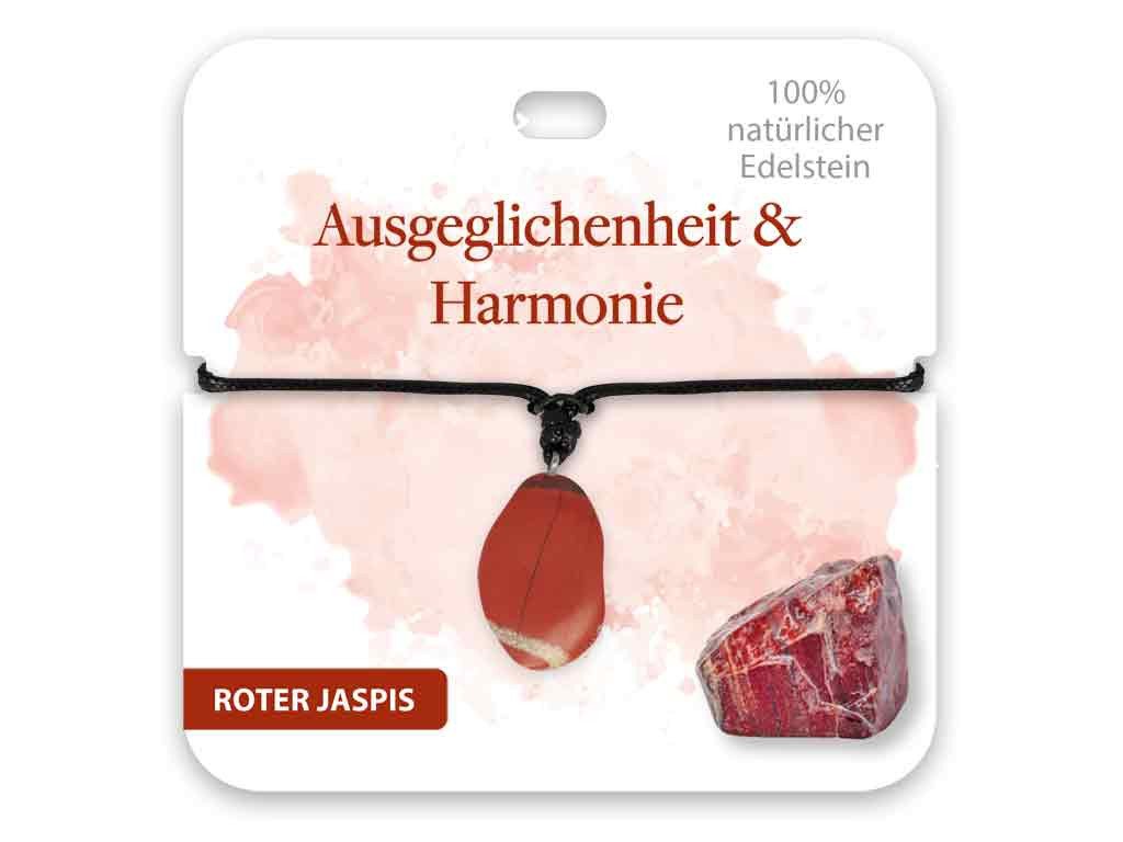 bb Klostermann Kette mit Anhänger Edelstein Kette Roter Jaspis Ausgeglichenheit und Harmonie