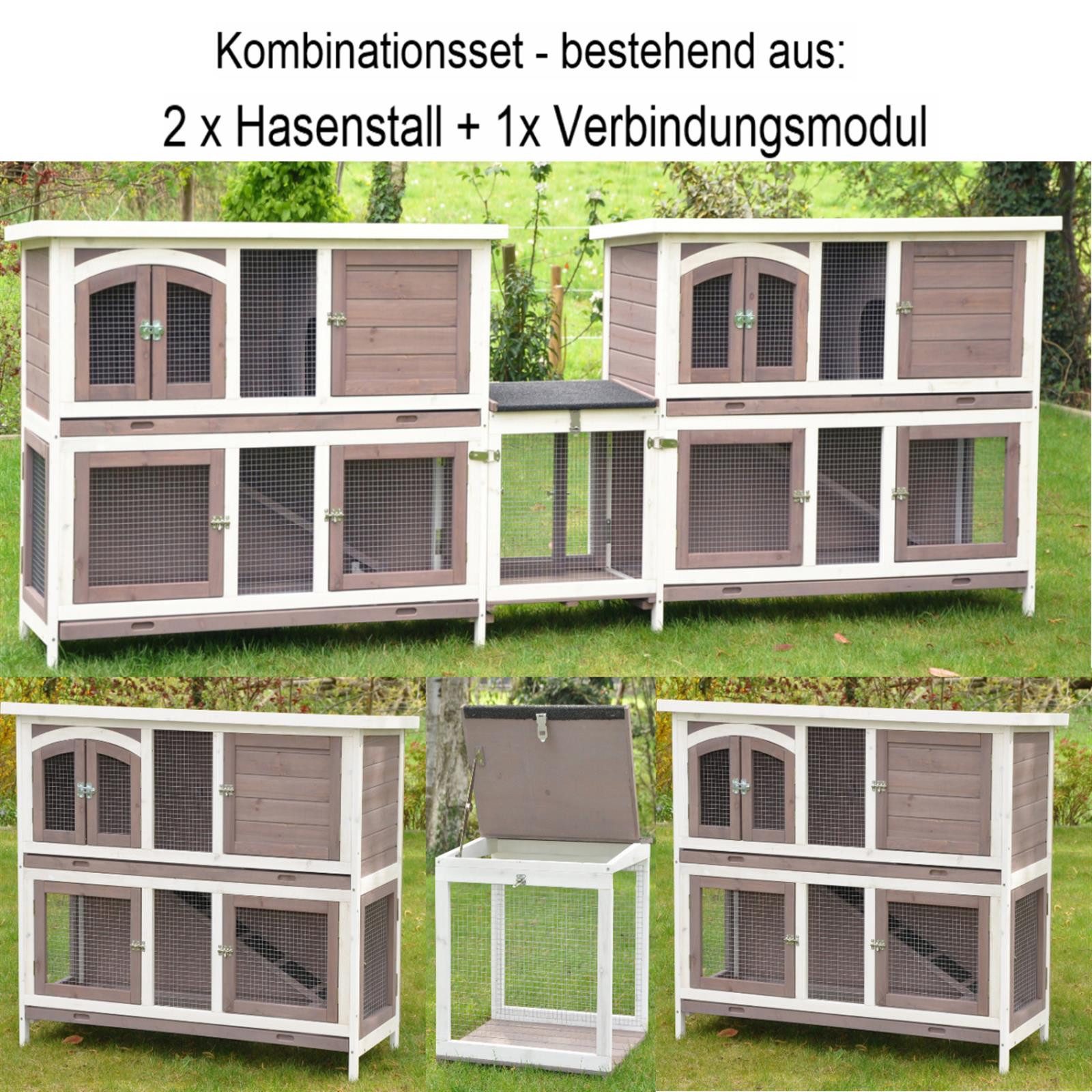 nanook Kleintierkäfig XXL Doppel Hasenstall Kombination günstig online kaufen