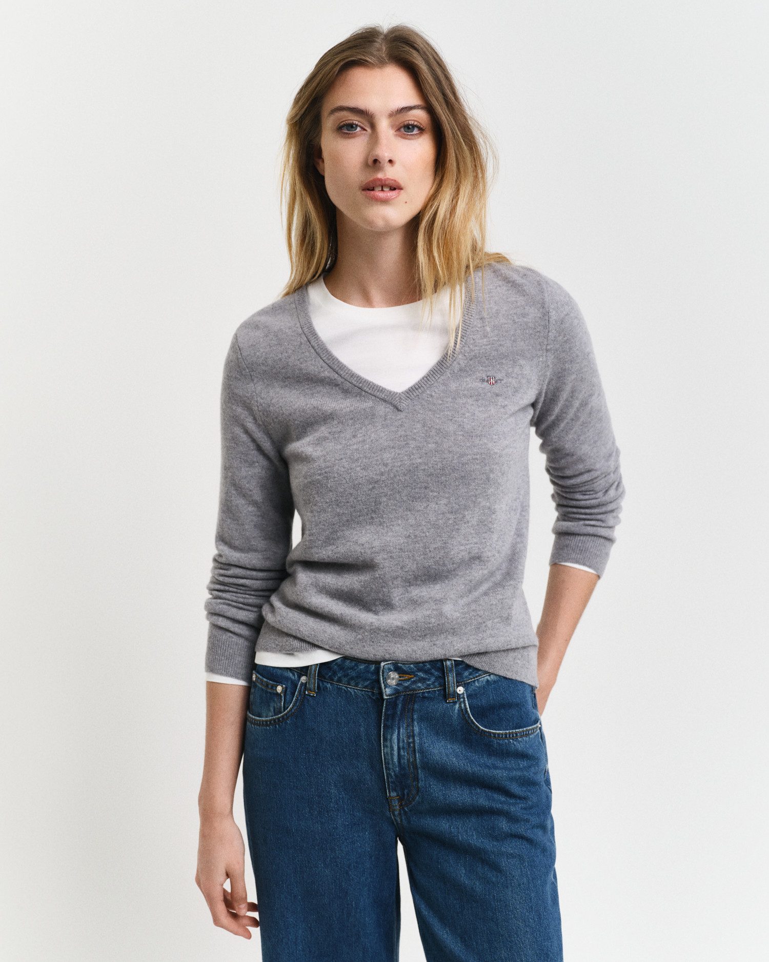 V-Ausschnitt-Pullover EXTRAFINE LAMBSWOOL V-NECK
