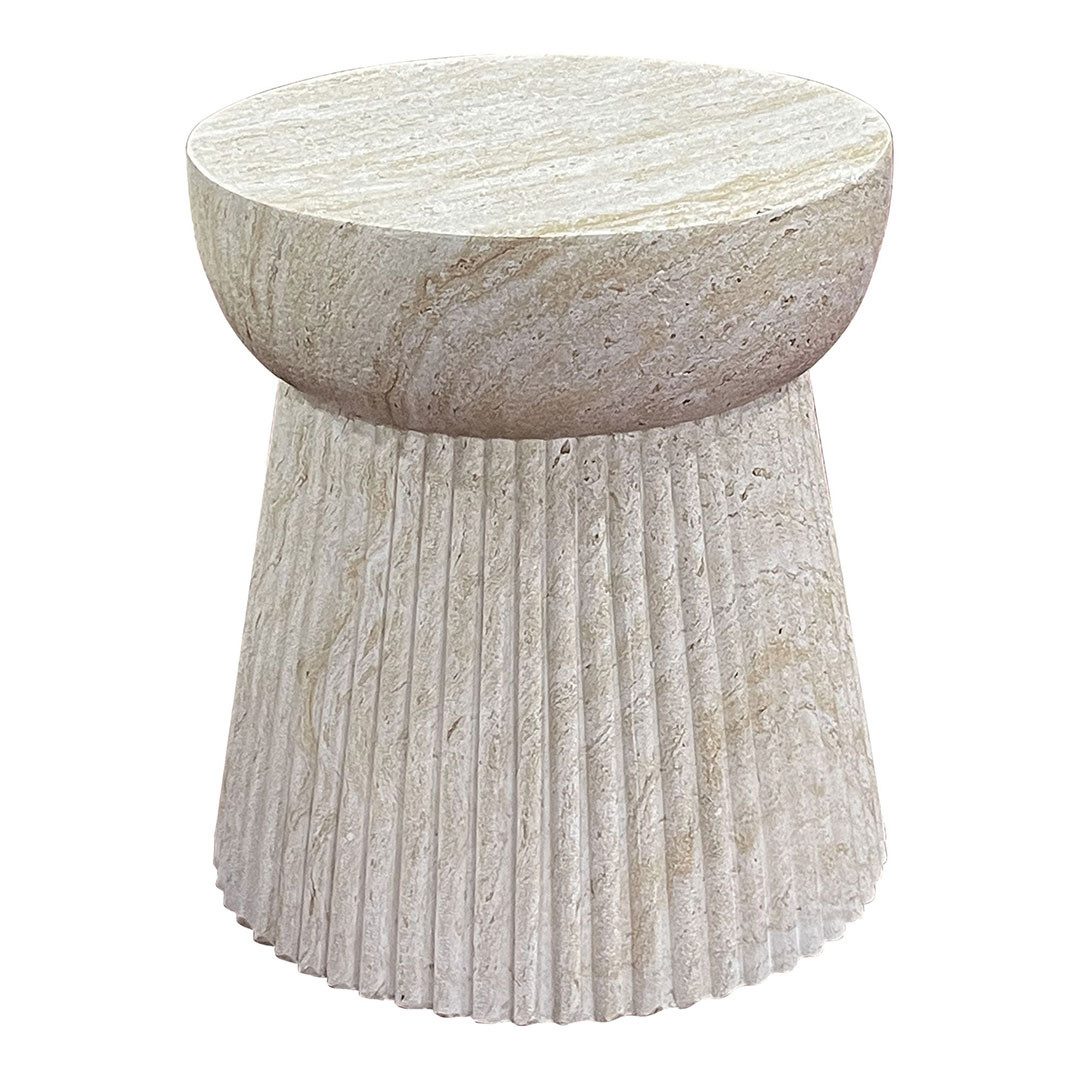 ebuy24 Gartentisch Bonn Beistelltisch Ø37cm Natur. günstig online kaufen