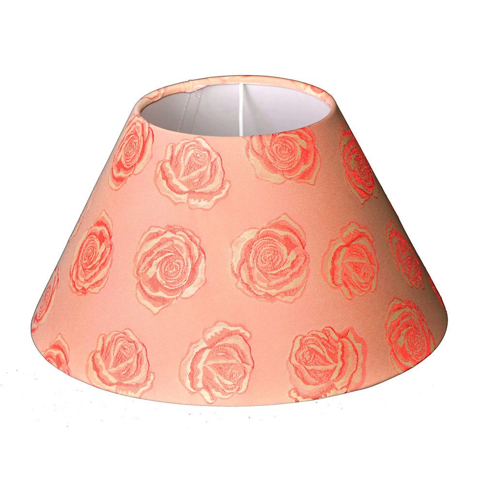 Dirk Davids Leuchten GmbH Lampenschirm Lampenschirm in Rund Leinen Luxe Gewebte Rose 30-14-18, Exklusives Design