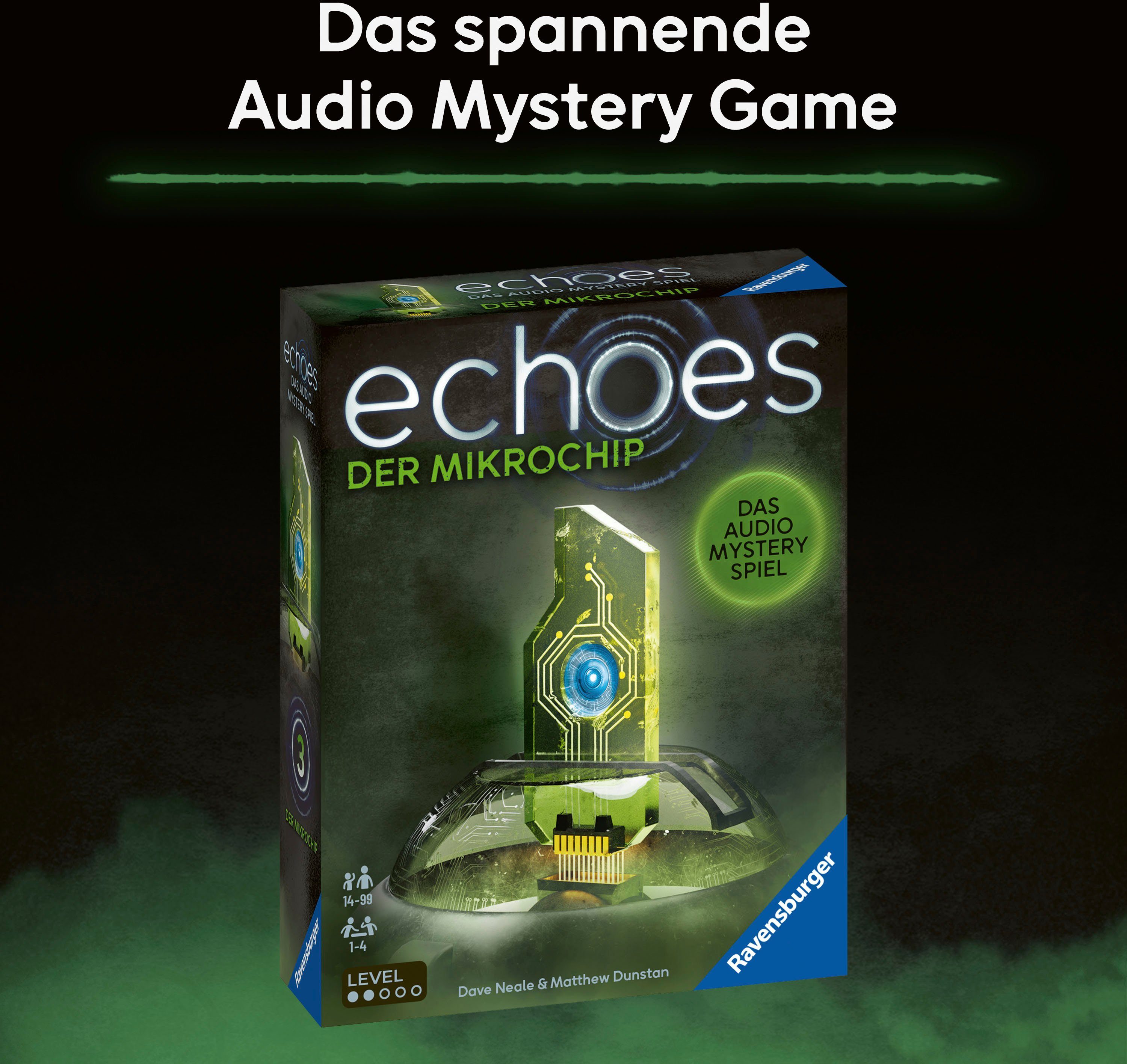 Ravensburger Spiel echoes, Der Mikrochip, Audio Mystery Spiel, Made in Europe