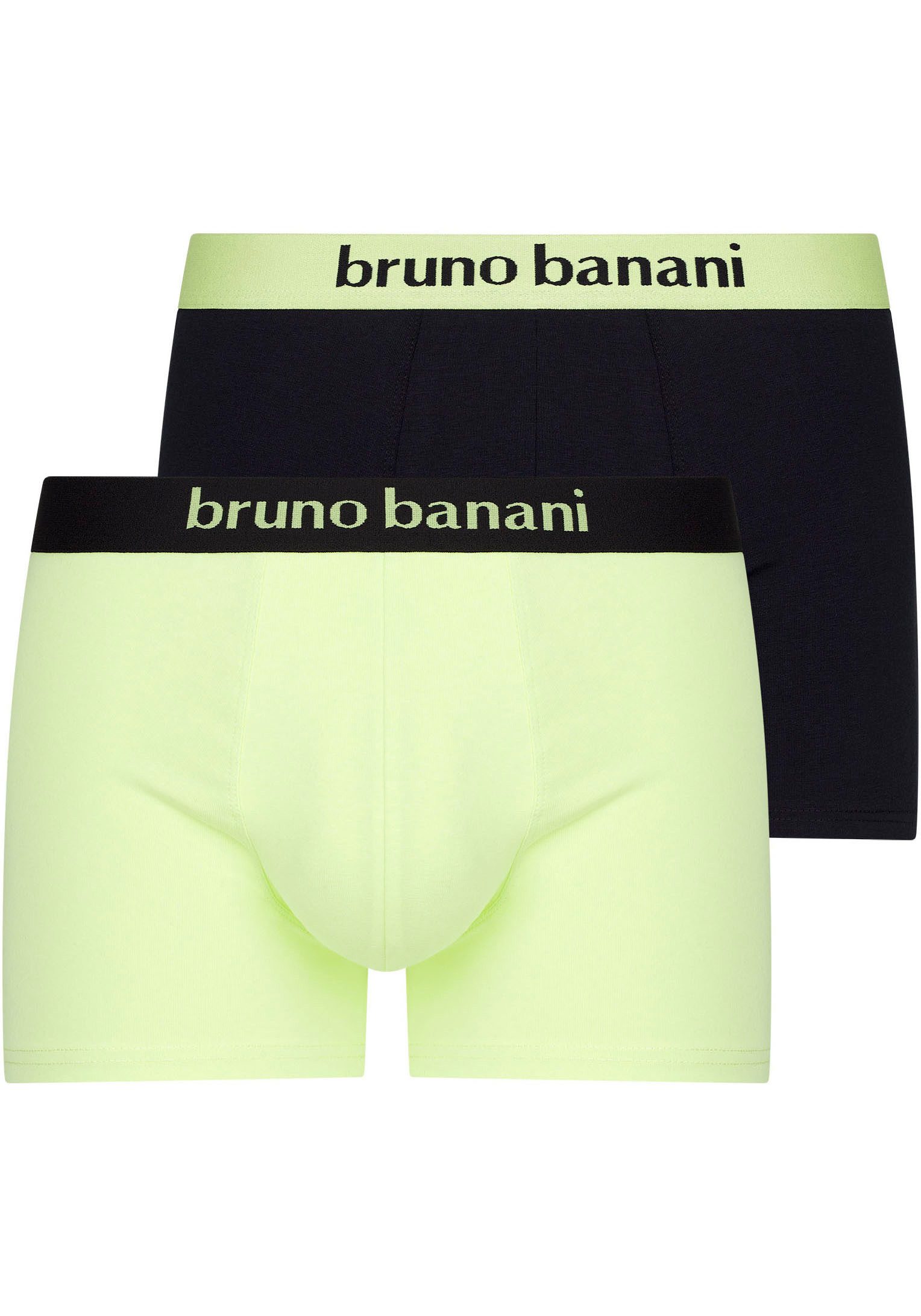 Bruno Banani Boxershorts FLOWING (2er Pack) mit kontrastfarbenem Bündchen günstig online kaufen