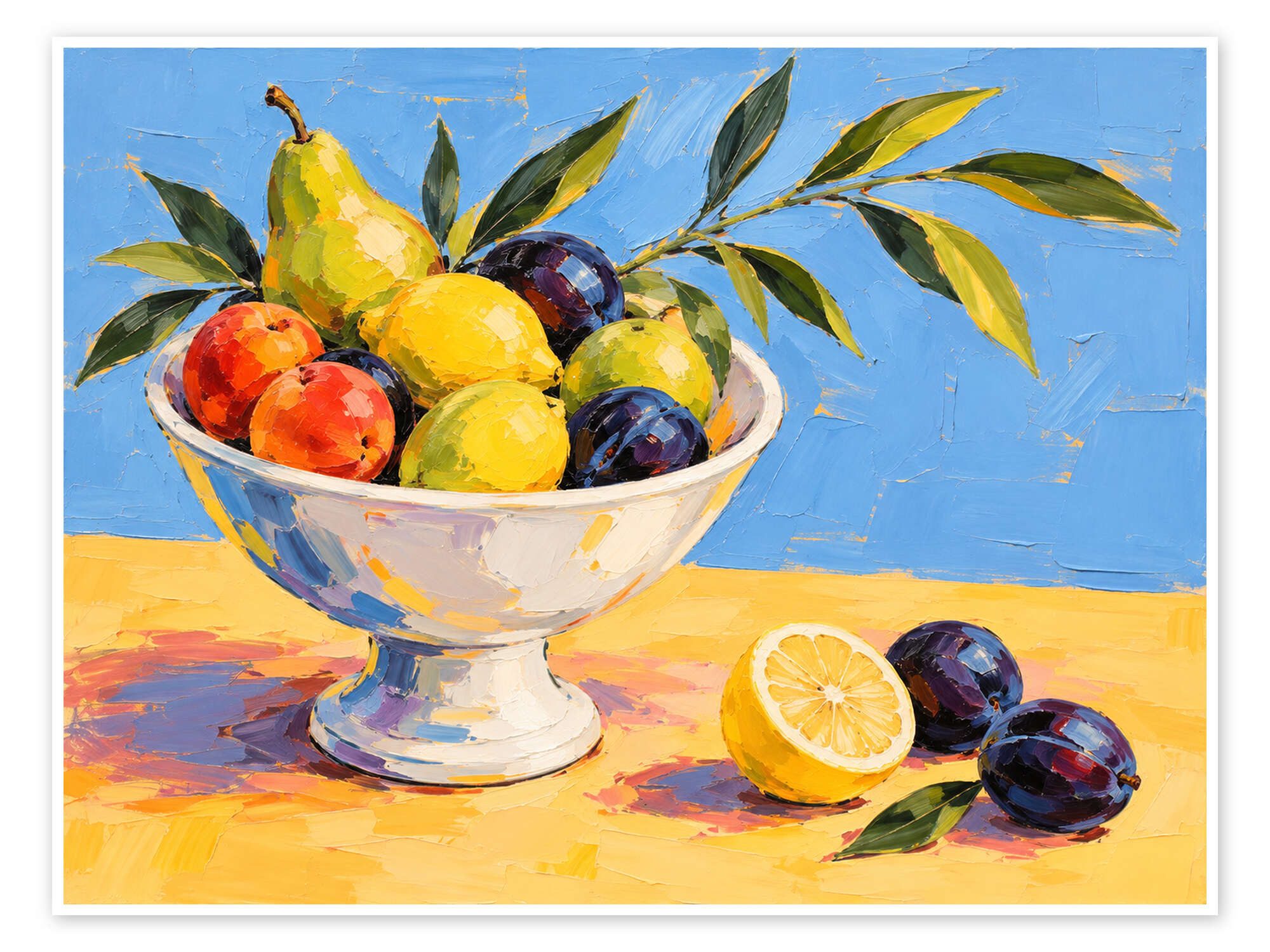 Posterlounge Wandbild Obstschale, Art Couture, erhältlich als Poster, Leinwandbild, Wandsticker oder Acrylglasbild