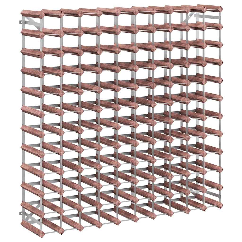 vidaXL Weinregal Weinregal für 120 Flaschen Braun Massivholz Kiefer, 1-tlg.