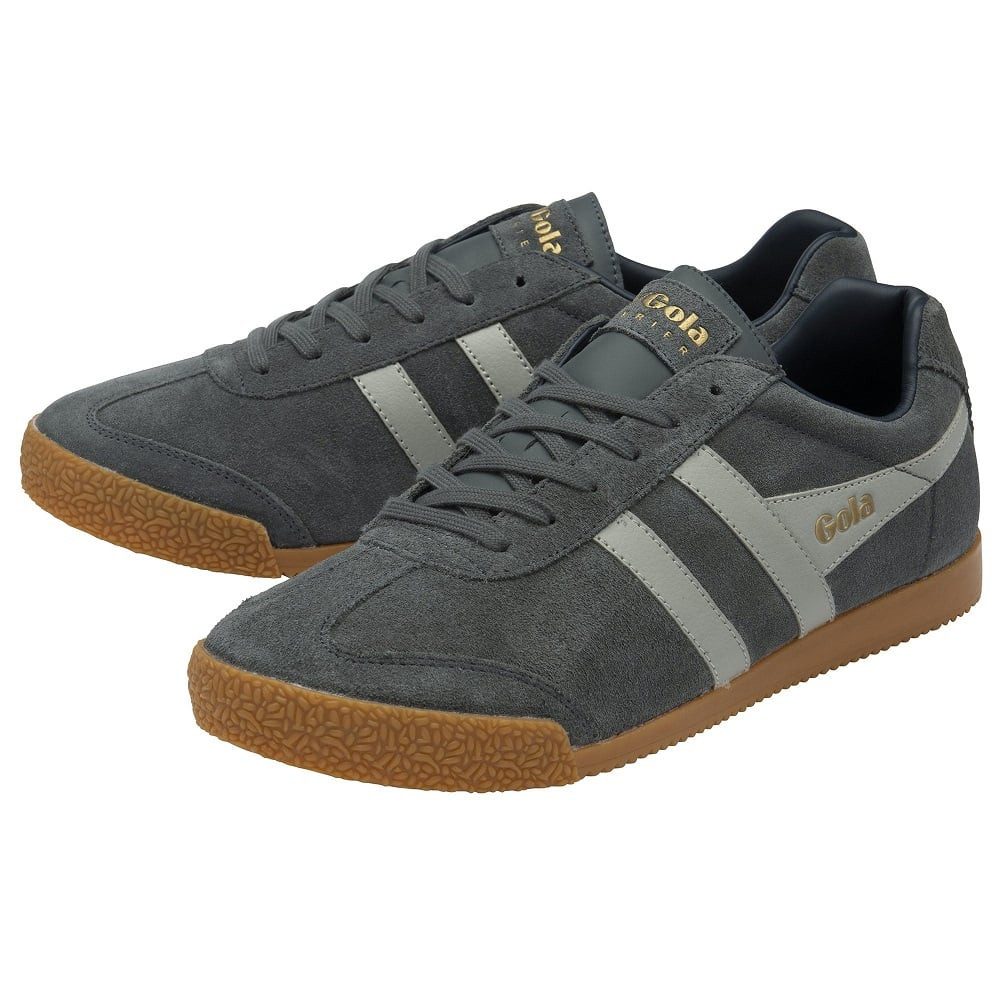 Gola Harrier Suede-Leder dunkelgrau/hellgrau/navyblau Herren Sneaker