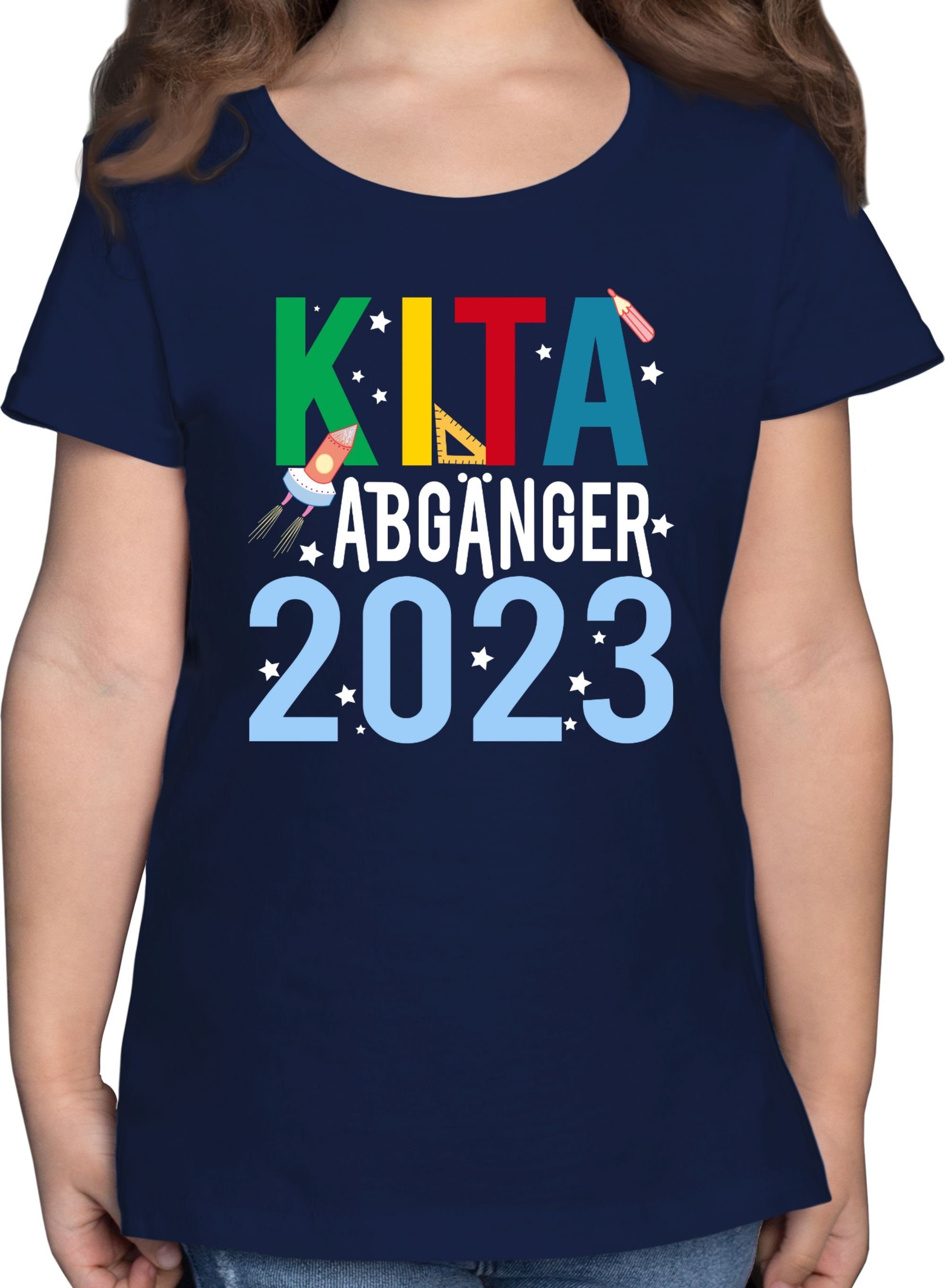 Shirtracer T-Shirt Kita Abgänger 2023 II Einschulung Mädchen 2 Dunkelblau