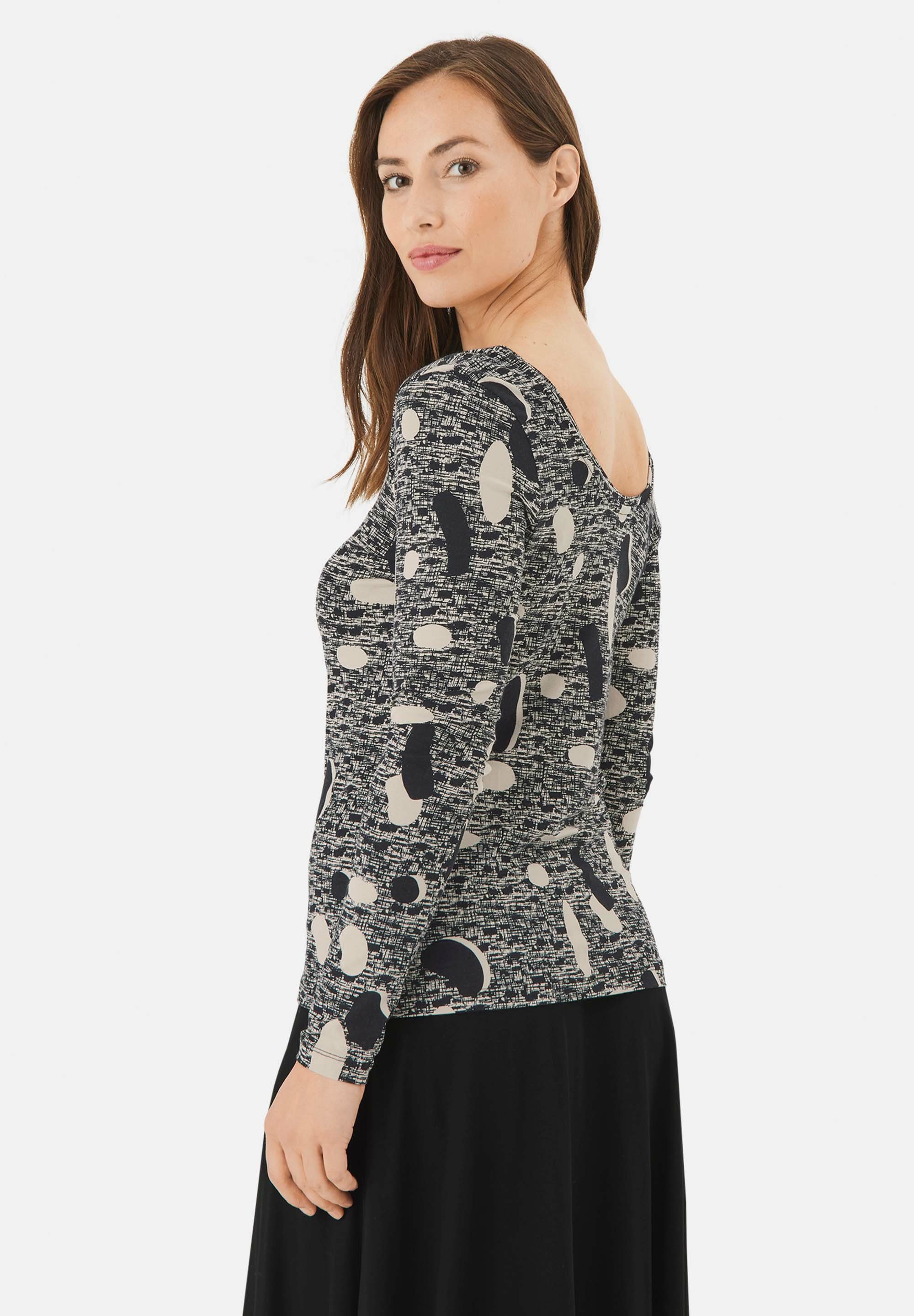 Masai Longbluse lange MaBarani Jersey, Ärmel Print