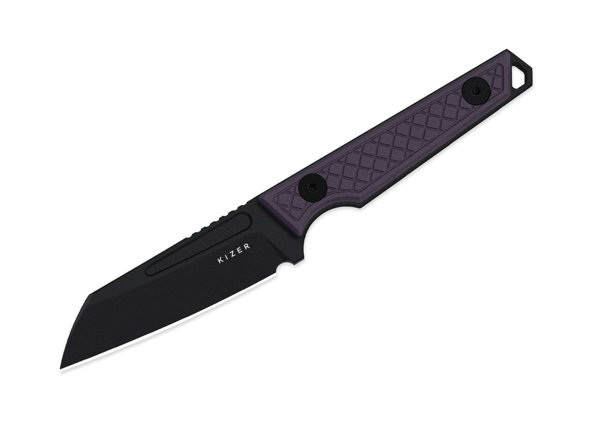 Kizer Taschenmesser Kizer Phasmids AEB-L Puprle G10 Black Blade