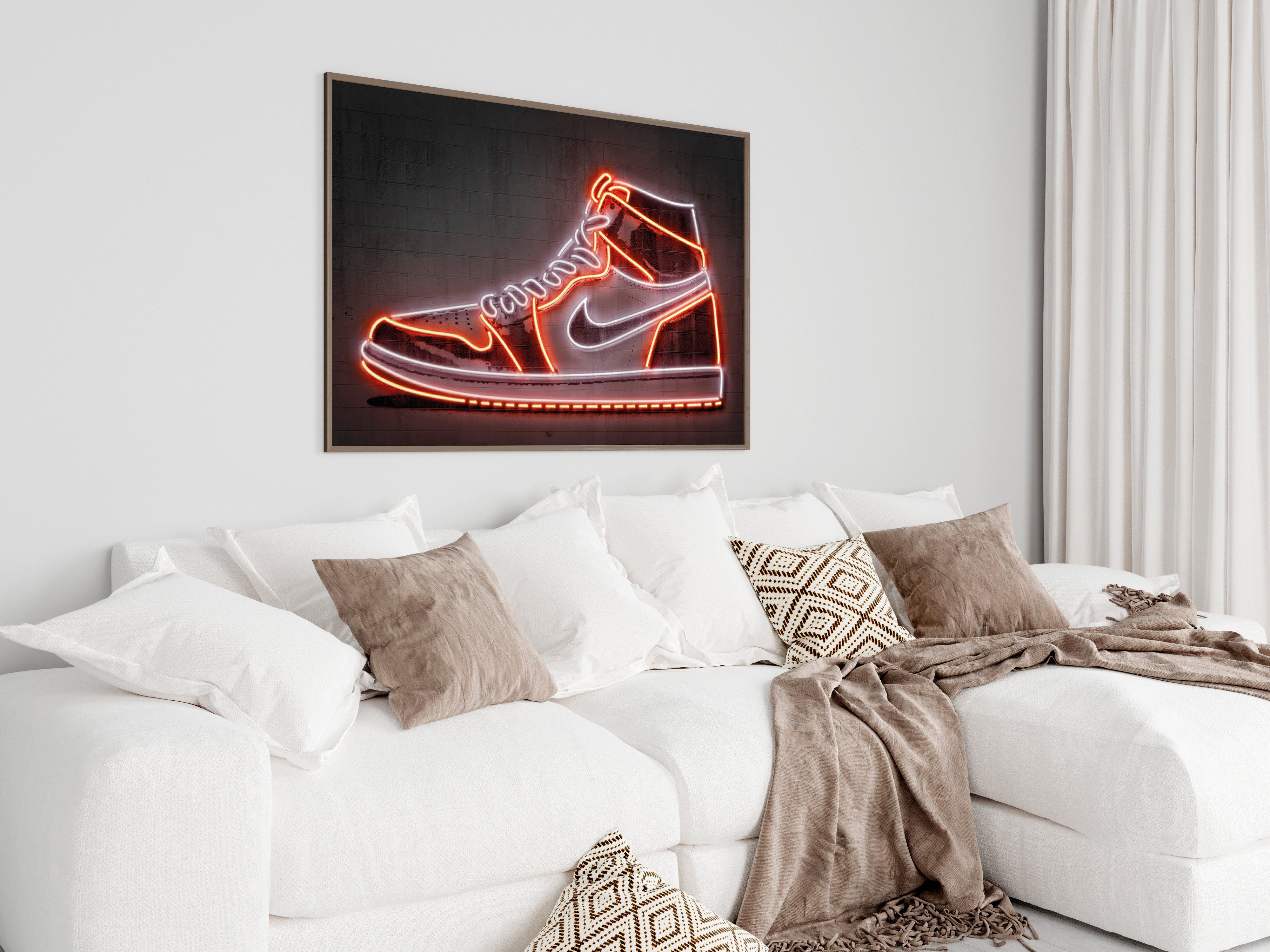 Premium Neon ® · Nike Effekt ohne Poster Rahmen Sneaker Poster JUSTGOODMOOD ·