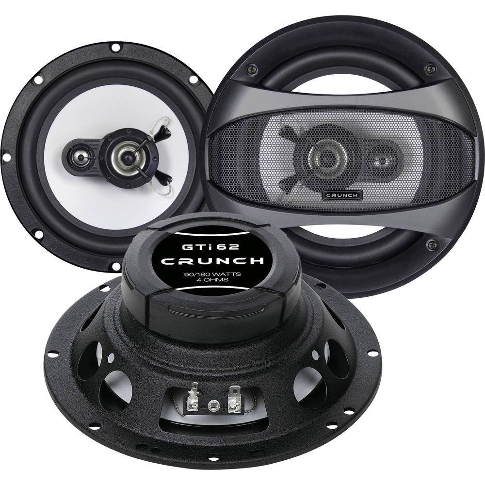 Crunch GTI - Koax 16.5 cm Einbaulautsprecher Set Auto-Lautsprecher