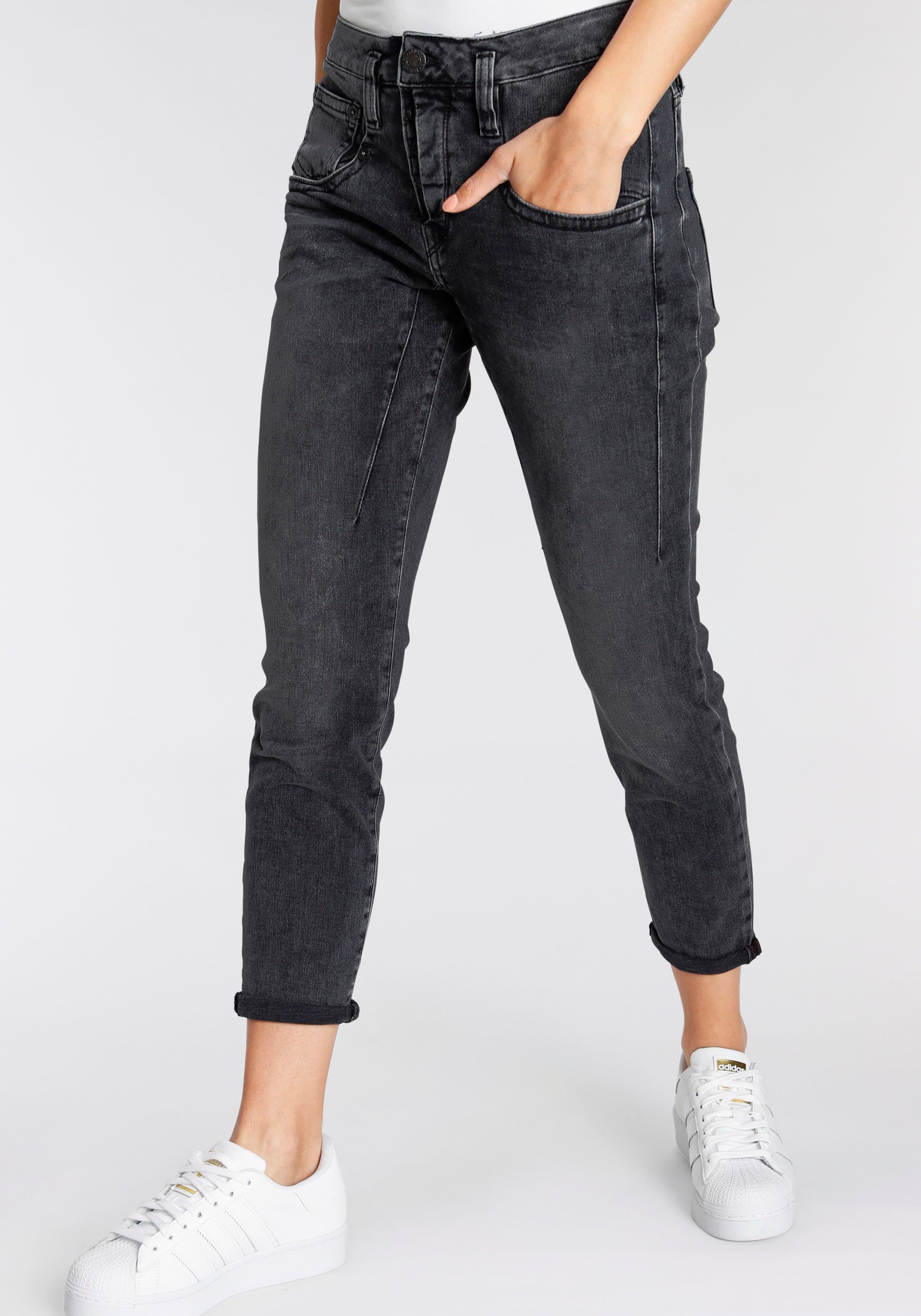 Damen Jeans Herrlicher Ankle-Jeans SHYRA CROPPED ORGANIC High Waisted
