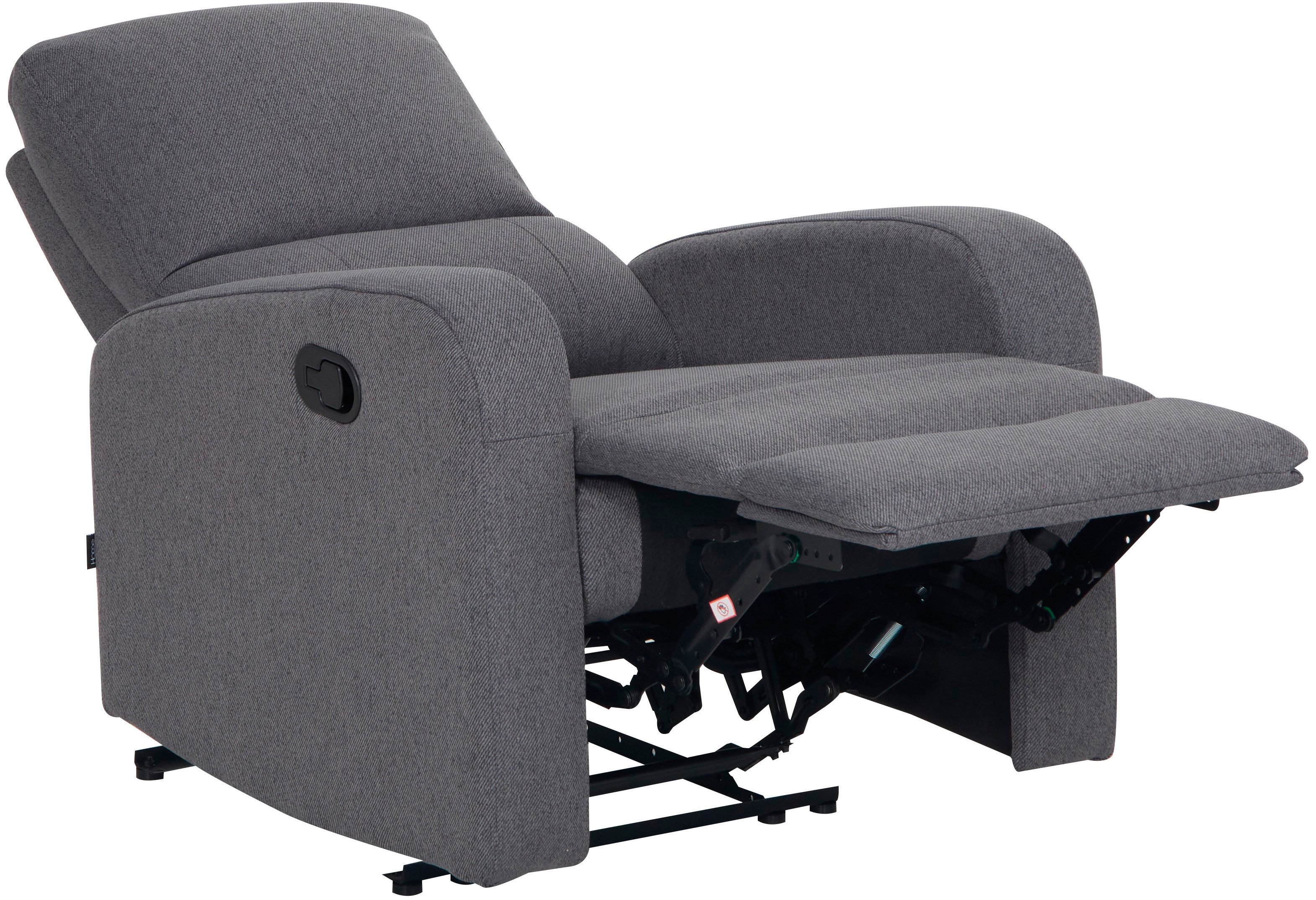 Home affaire Relaxsessel TOURNAY, TV-Sessel mit Recliner - und Liegefunktion, Webstoff, Ruhesessel mit Beinablage, Liegefläche ideal verstellbar 105°-135°