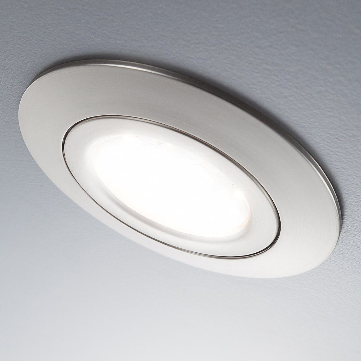 B.K.Licht LED Einbauleuchte Kiro, LED integriert, ultra-flach, fest Einbaustrahler, 5W Warmweiß, 3.000K LED inkl. 400lm schwenkbar