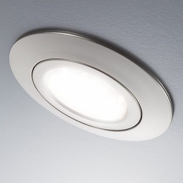 B.K.Licht LED Einbauleuchte Kiro, LED fest integriert, Warmweiß, LED Einbaustrahler, ultra-flach, schwenkbar, inkl. 5W 400lm 3.000K