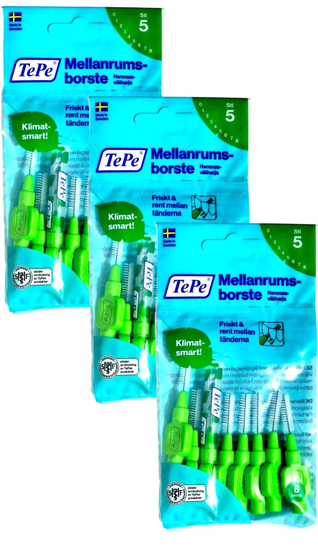 TePe Interdentalbürsten 3x8 TePe Original Interdentalbürsten - 0,8mm grün