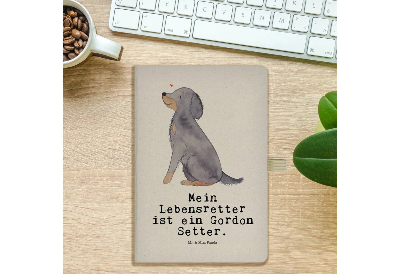 Thumbnail - Mr. & Mrs. Panda Notizbuch Gordon Setter Lebensretter - Transparent - Geschenk, Gordon Shetter, Mr. & Mrs. Panda, Hochwe...