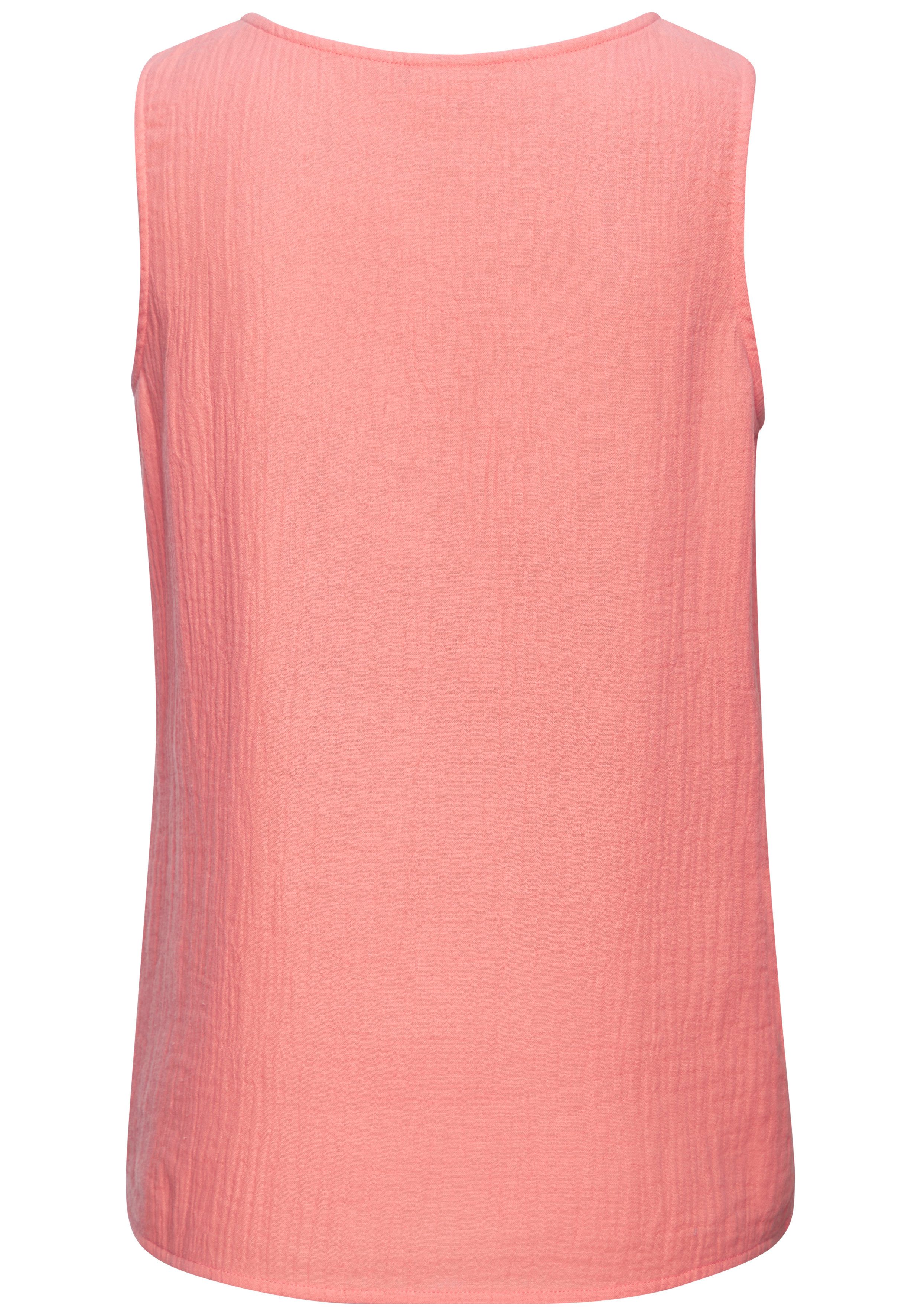 Beachtime by Lascana Blusentop aus Musselin, Ärmelloses Top
