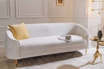 riess-ambiente Sofa DIVA 205cm weiß, Einzelartikel 1 Teile, Wohnzimmer · Bouclé · Metall · 3-Sitzer · Federkern · Retro Design
