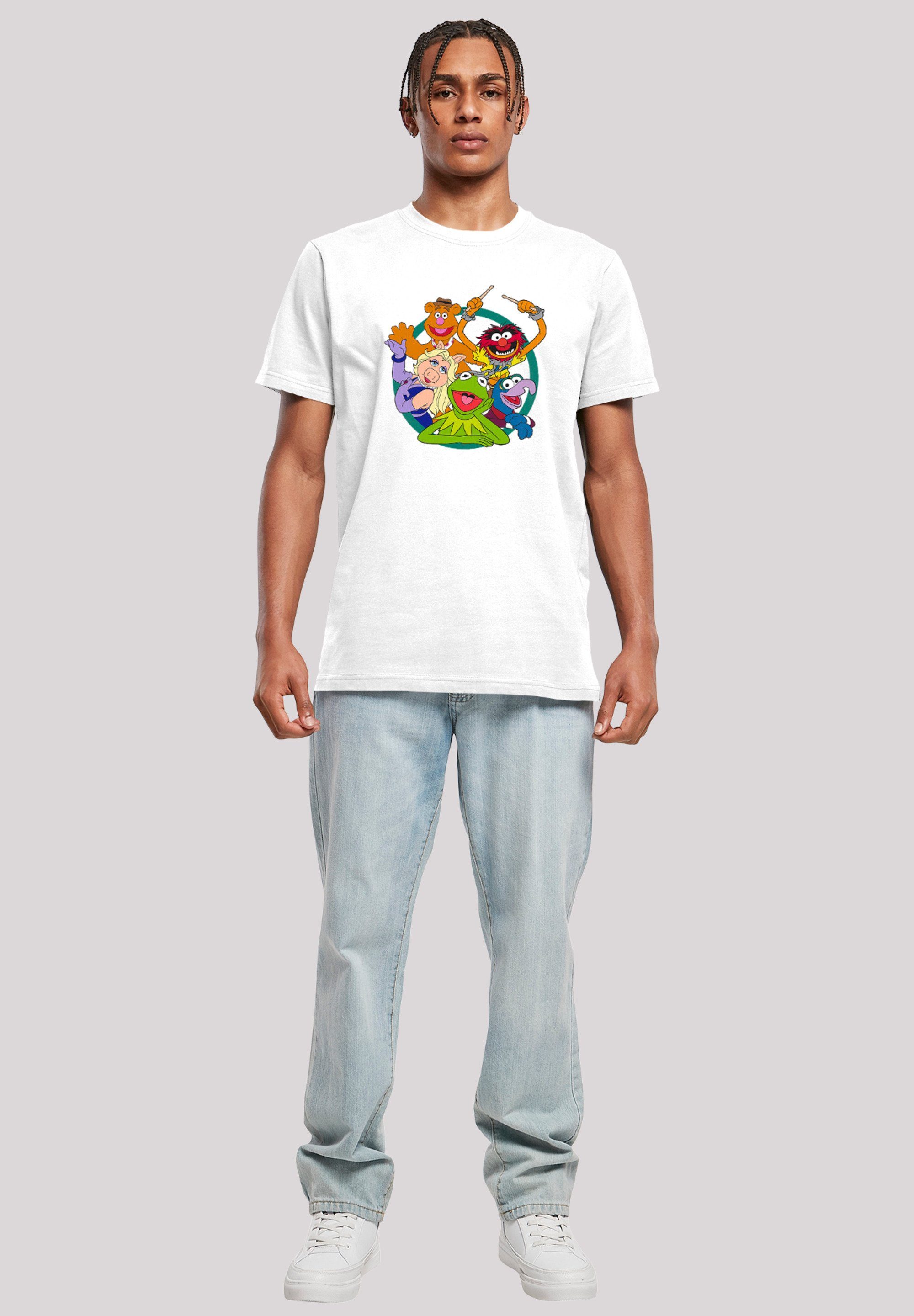 F4NT4STIC T-Shirt Disney Muppets Group weiß Circle Herren,Premium Merch,Regular-Fit,Basic,Bedruckt