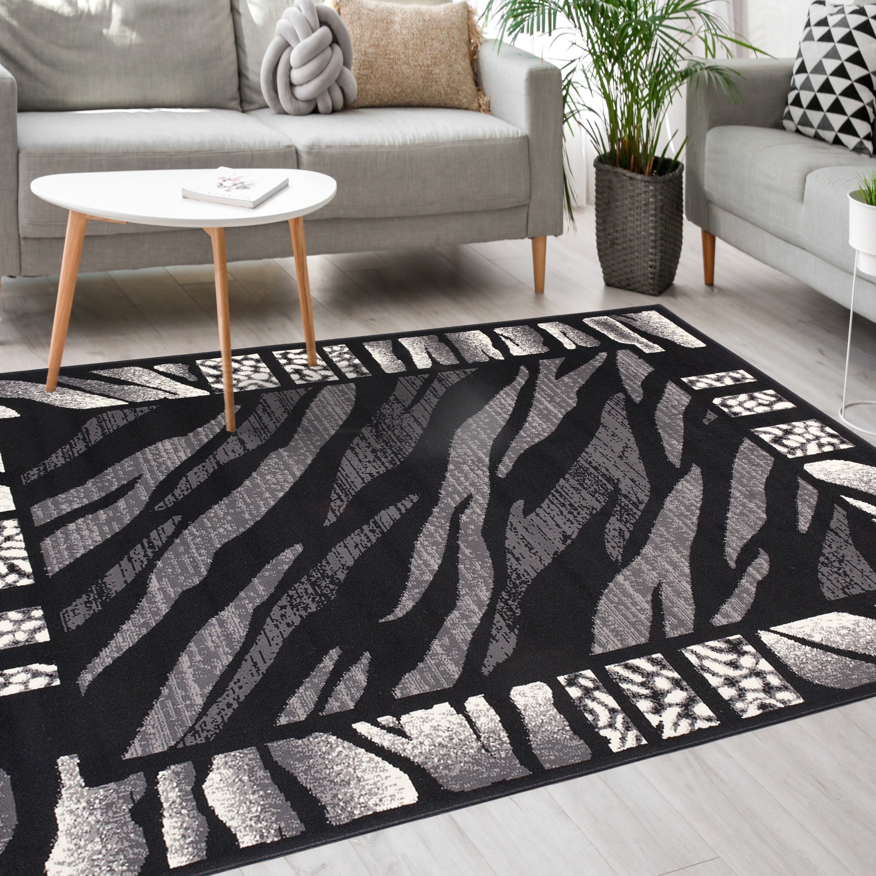 Mazovia Designteppich Modern Teppich Kurzflor Wohnzimmerteppich günstig online kaufen