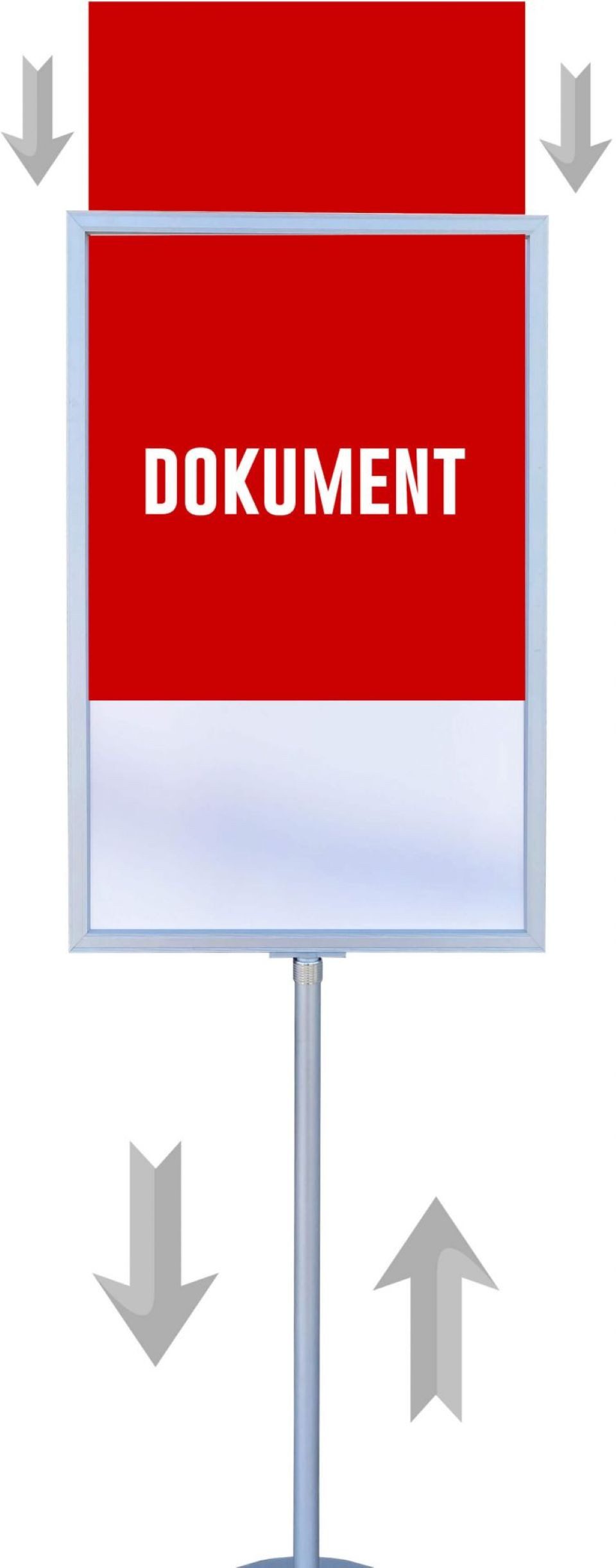 LMG Germany Standtafel Plakatständer DIN A2 Silber, Kundenstopper, drehbar, Plakatständer DIN A2, silber, 360° drehbar, wasserabweisend