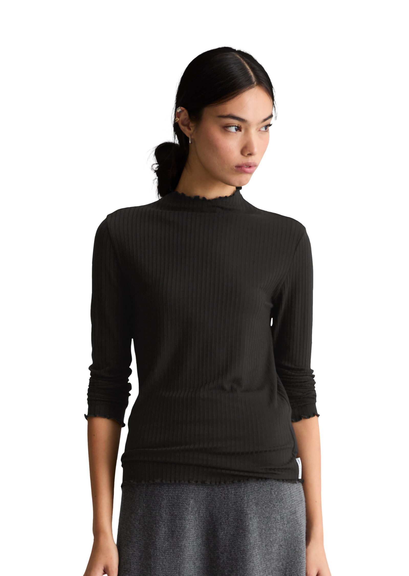 Marc O'Polo DENIM Langarmshirt aus Lyocell-Stretch-Jersey