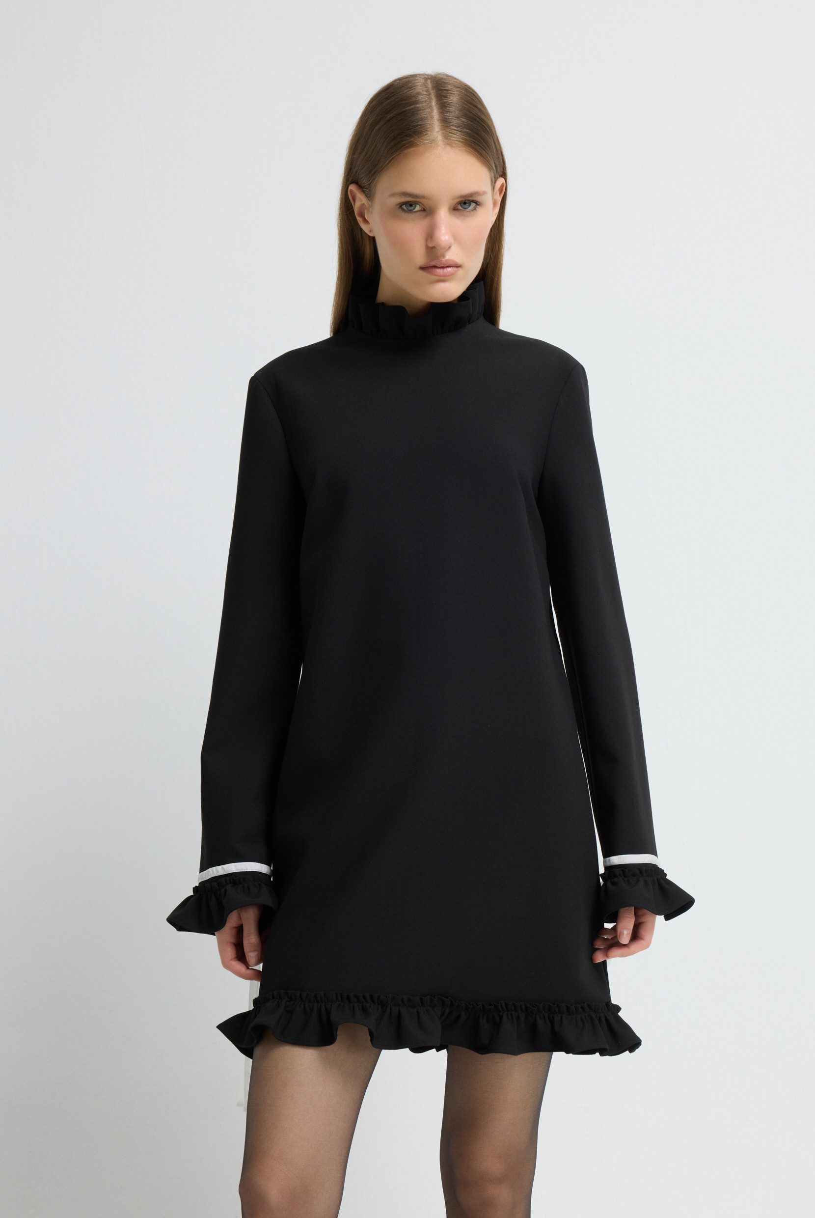adL Minikleid Kleid mit Bindeband
