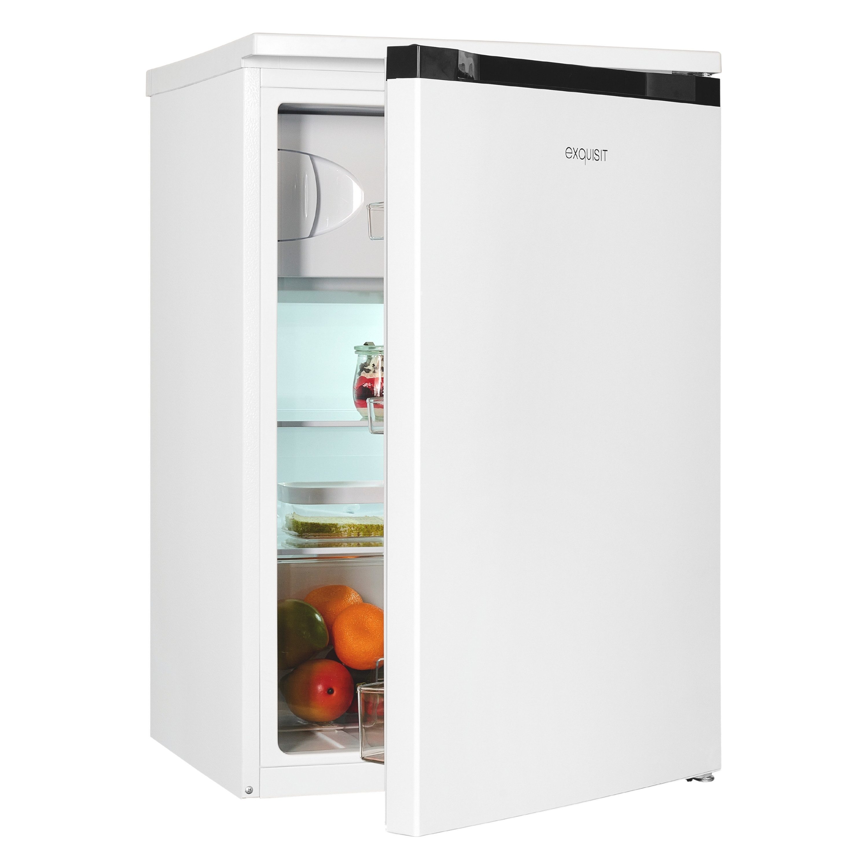 exquisit Kühlschrank KS515-4-051C, 84.5 cm hoch, 54.9 cm breit, Griffmulde, 4-Sternefach, LED-Beleuchtung