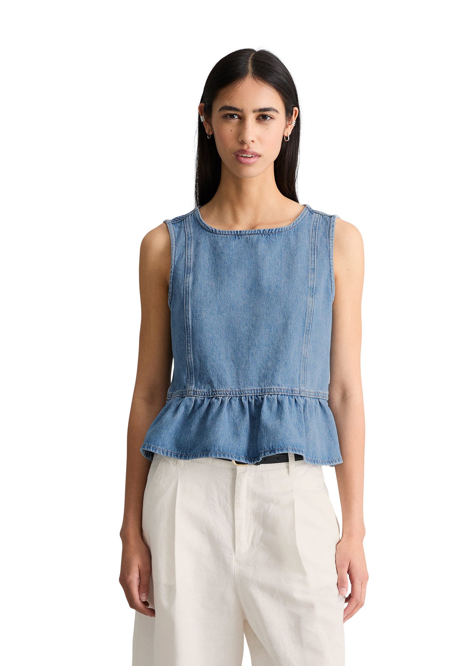 Marc O'Polo DENIM Blusentop aus reinem Organic Cotton