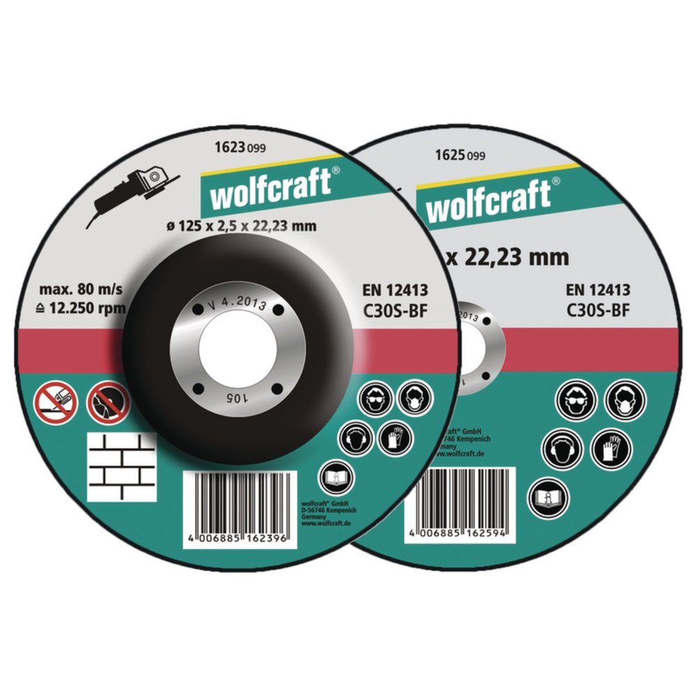 Wolfcraft Trennscheibe Wolfcraft 1623300 Trennscheibe gekröpft 125 mm 5 St. Stein, Ø 125.00 mm