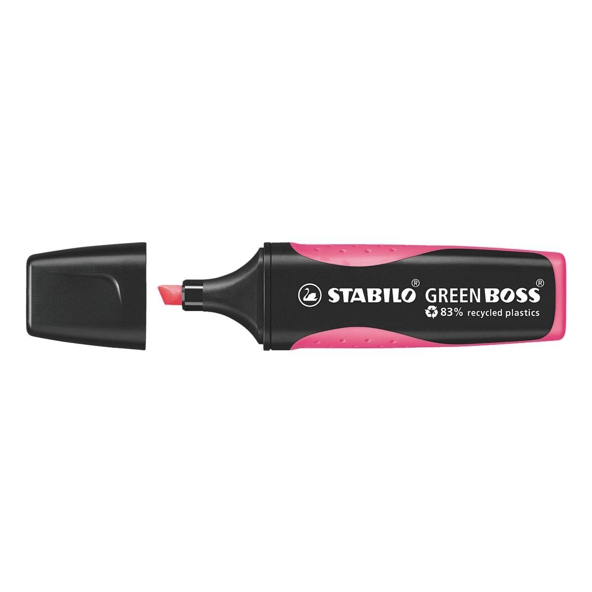 STABILO Marker Green BOSS®, (1-tlg), umweltfreundlicher Textmarker pink