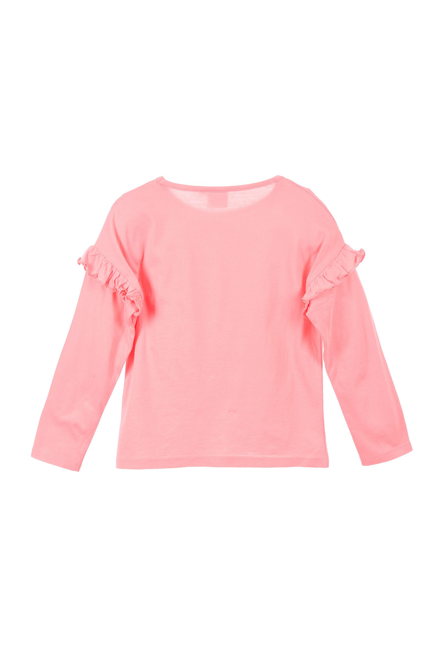 Stitch Langarmshirt Mädchen Langarmshirt rosa aus 100 Prozent Baumwolle