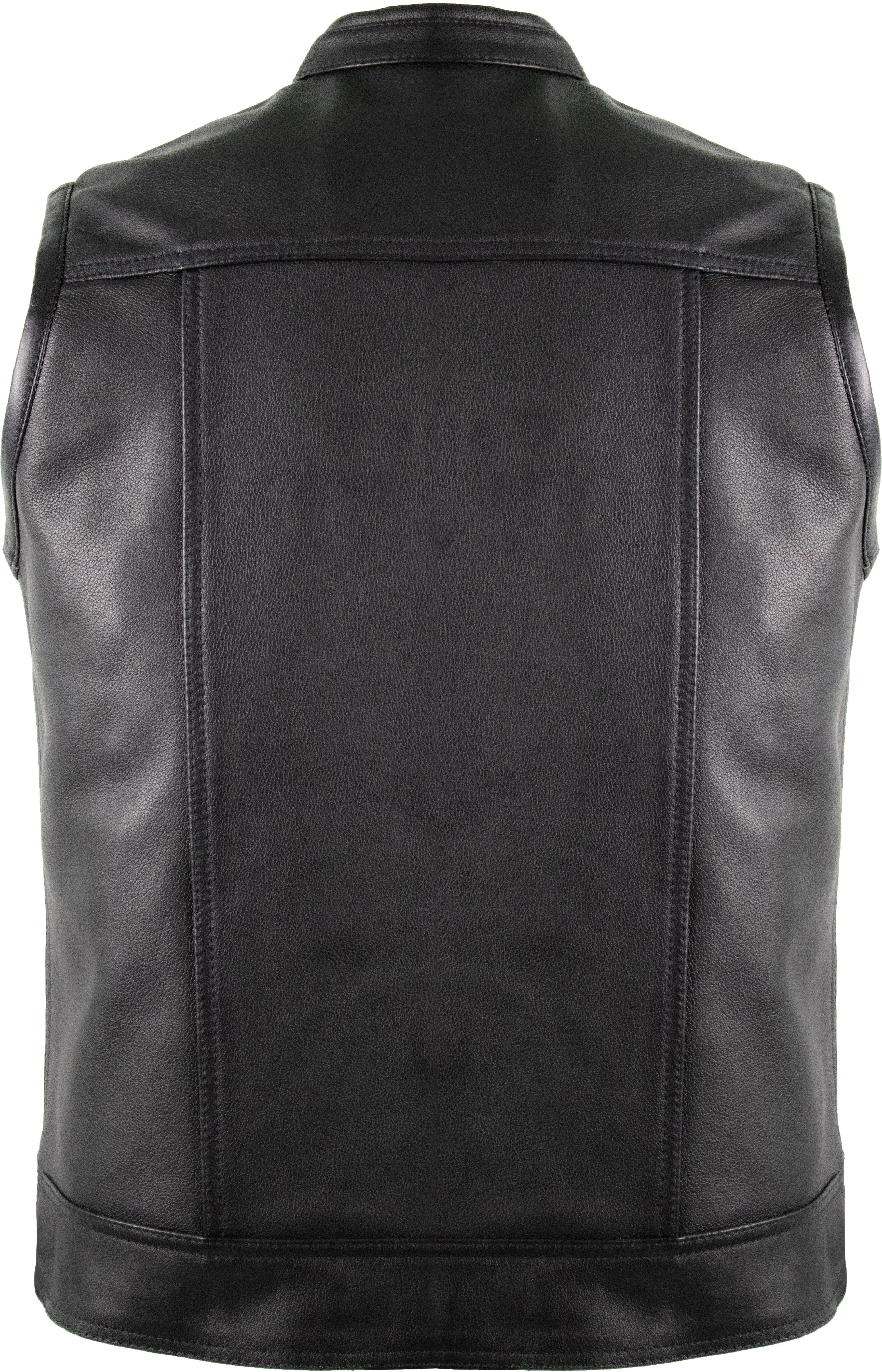 MDM Lederweste Herren Biker Jeans Lederweste SOA Bikerweste günstig online kaufen